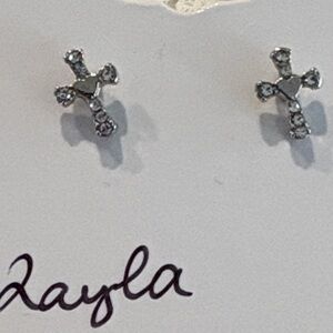 Oxford Silver Cross Earrings